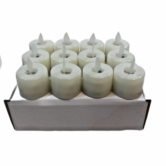 Unbranded Other - LED Ivory Flickering Flame Tea Lights 12 piece set